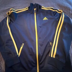 Adidas Boy’s Dark Grey and Yellow Track Warm Up